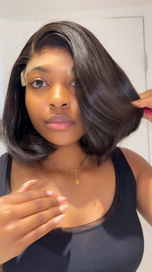 Natural black bob