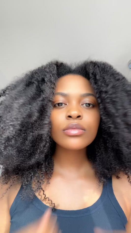 Afro curly avec repousse 4c