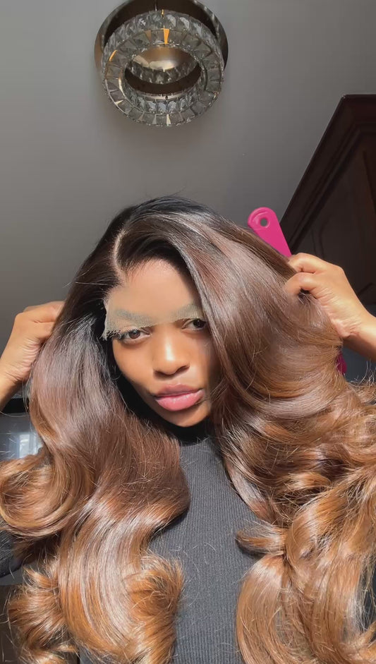 Golden brown highlighted